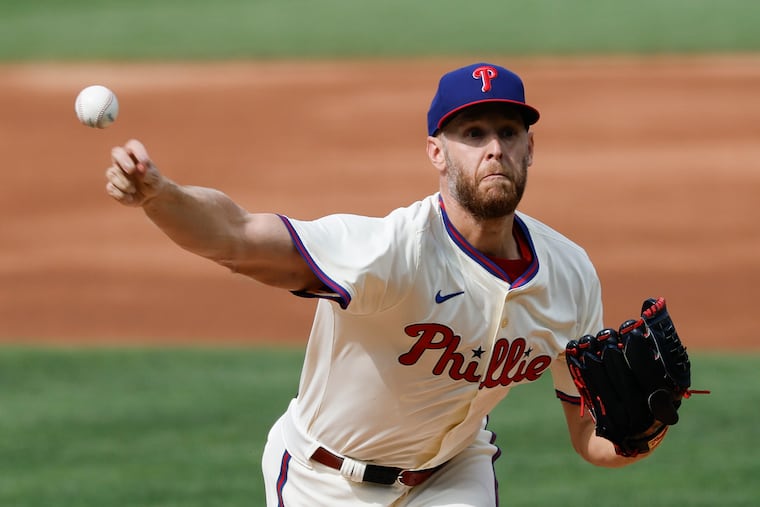 Phillies pitcher Zack Wheeler has not yet thrown off a mound and has continued to throw at a distance of 90 feet.
