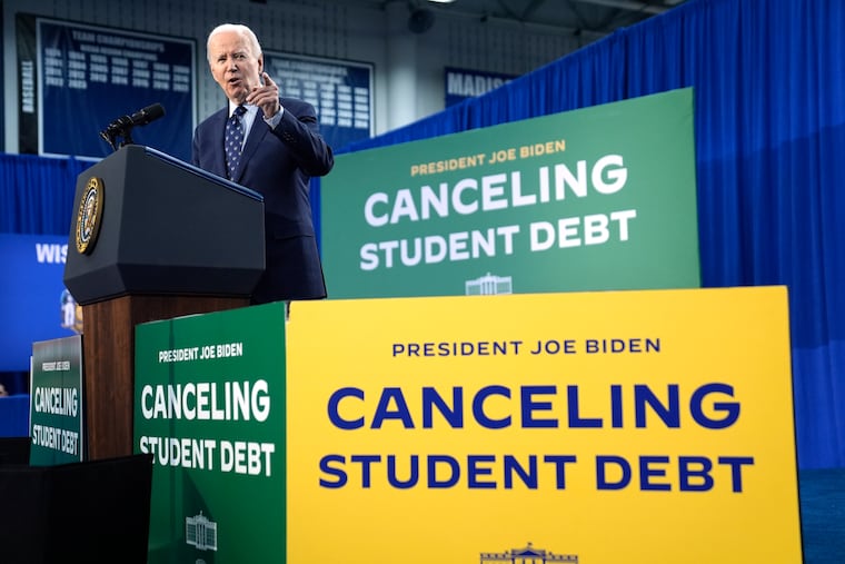 President Joe Biden delivered remarks on student loan debt at Madison College on Monday, April 8, 2024, in Madison, Wis.