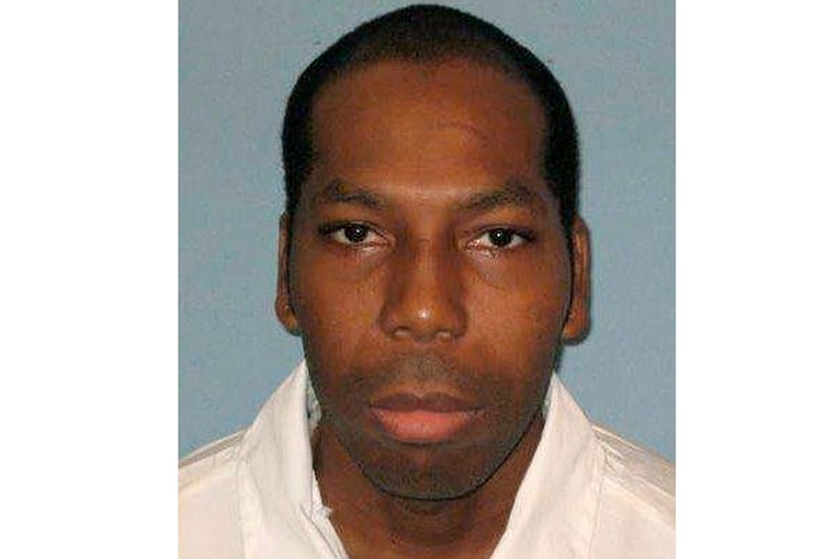 FILE - This undated file photo from the Alabama Department of Corrections shows inmate Dominique Ray. A federal appeals court has stayed the execution of Ray, a Muslim inmate in Alabama who says the state is violating his religious rights by not allowing an imam at his lethal injection.