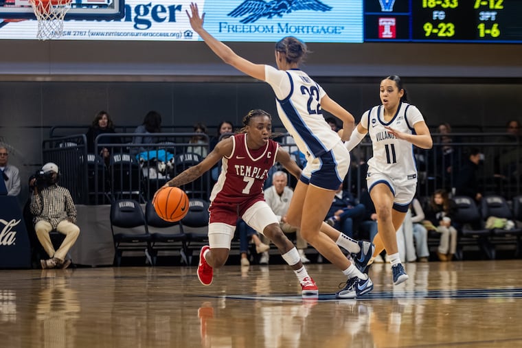 Temple's Kaylah Turner in action against Villanova. Turner scored 31 points in a loss at Tulsa.