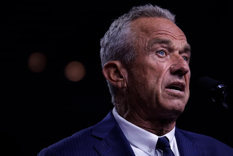 Robert F. Kennedy Jr. speaks during a campaign event alongside Donald Trump in Glendale, Ariz., on Aug. 23. In advance of Senate hearings to confirm him as President-elect Trump's choice to lead the U.S. Department of Health and Human Services, two medical experts outline six topics senators should ask of Kennedy.