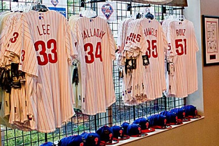 The Phillies have ranked second in team merchandise sales behind the Yankees in recent years. (Luis Fernando Rodriguez/Staff Photographer)