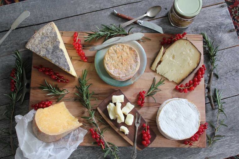 A collection of local cheeses.