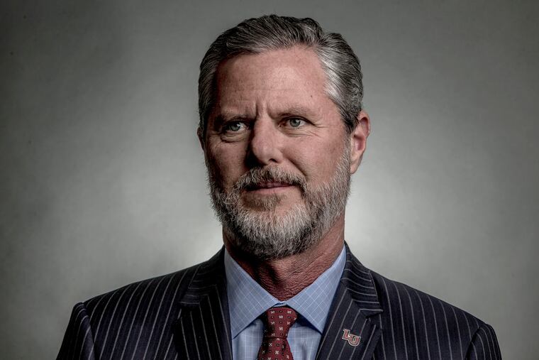 Liberty University President Jerry Falwell Jr. in his office in Lynchburg, Va.