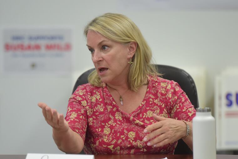 Susan Wild, the Democratic nominee for U.S. House in Pennsylvania's Seventh Congressional District in the Lehigh Valley, at a recent roundtable conversation with voters in Bethlehem.