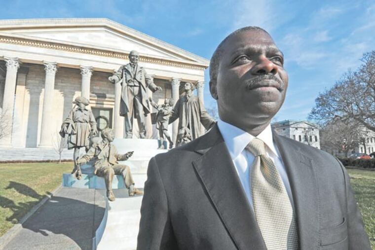 Clay Armbrister, president of Girard College, outside of the school on Jan. 9, 2013. (APRIL SAUL / Staff Photographer)