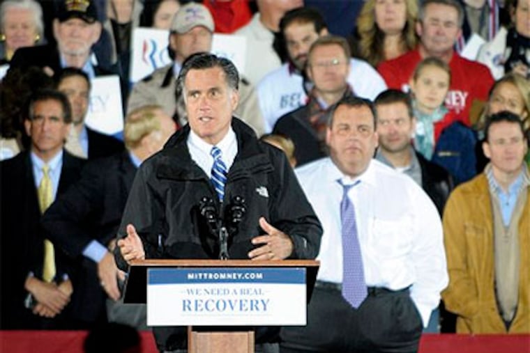 New Jersey Gov. Chris Christie went to Ohio to support Mitt Romney this week, even as poll numbers show President Obama still holds a consistent lead in the Garden State. (AP Photo / Mark Stahl)