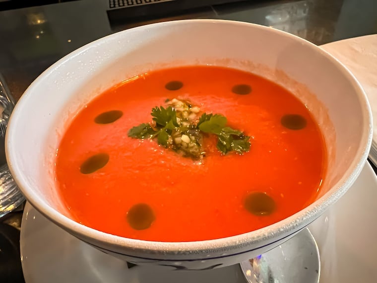 Watermelon gazpacho at Cantina Feliz, Ambler.