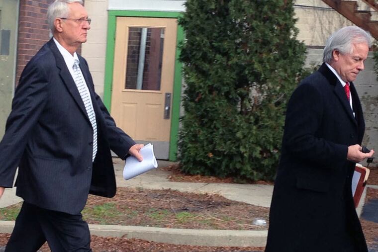 Richard Como, left, is accused of nepotism in hiring practices and diverting school district funds to pay for high school championship football rings, among other offenses.