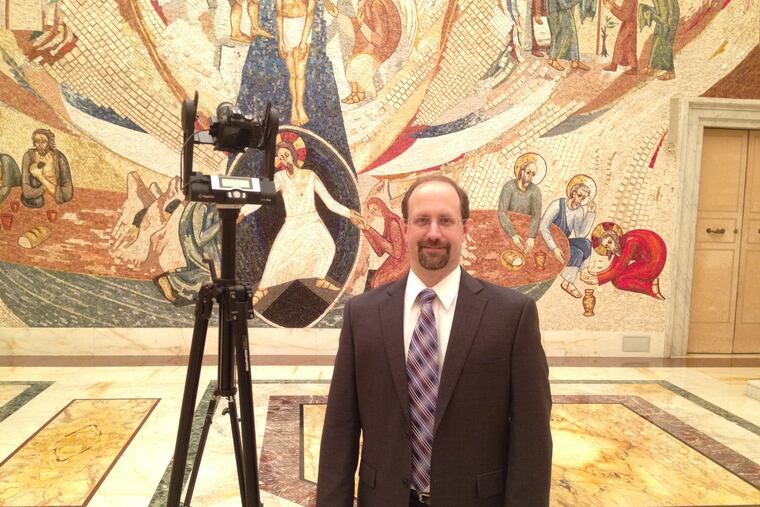 Frank Klassner, Villanova University computer science professor and lead of the project, in the Redemptoris Mater Chapel at the Vatican
