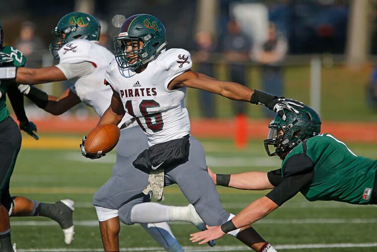 Bo Melton scored 11 touchdowns running, 11 receiving, and 24 overall for the South Jersey Group 2 champions. The junior is "one of the best I've seen in a long time," an opposing coach said. MICHAEL BRYANT / Staff Photographer