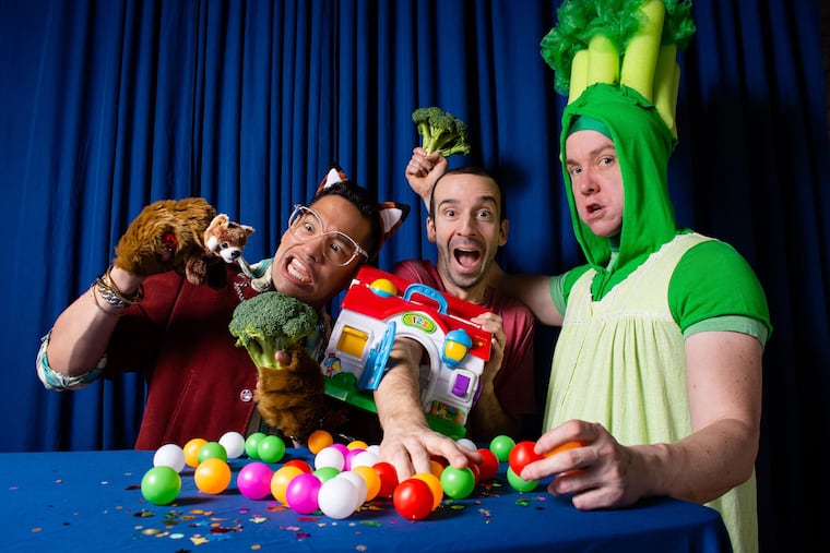 The high-energy family show "Broccoli, Roosevelt, and Mr. House," one of six productions in the new High Pressure Fire Service series at FringeArts.