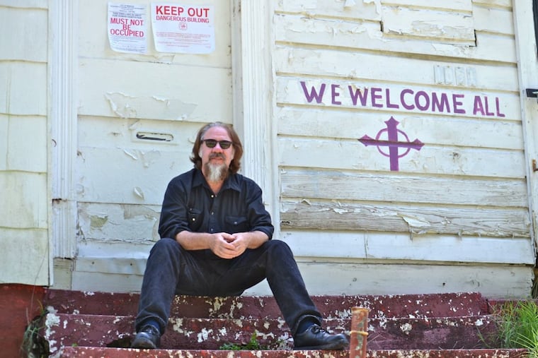 Dan Montgomery plays June 16 at the World Café Live. This shot for the “Sin, Repent” cover.