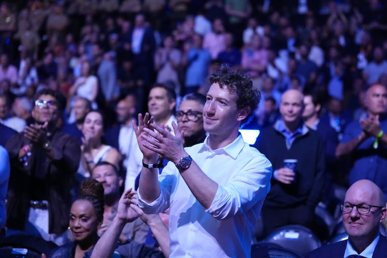 Meta CEO Mark Zuckerberg attends UFC Freedom 250 on the South Lawn of the White House, Sunday, June 14, 2026, in Washington.