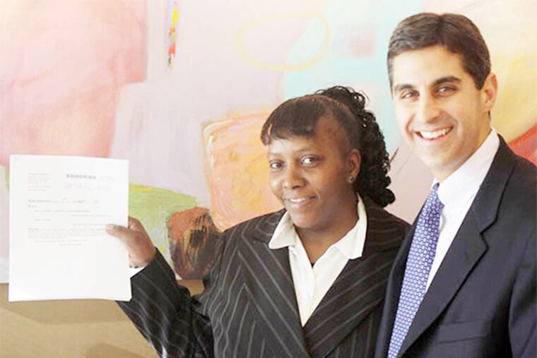 Lorna Laster was once going to be evicted, but with the help of her pro bono lawyer, Steve Shoumer, she now owns her home.