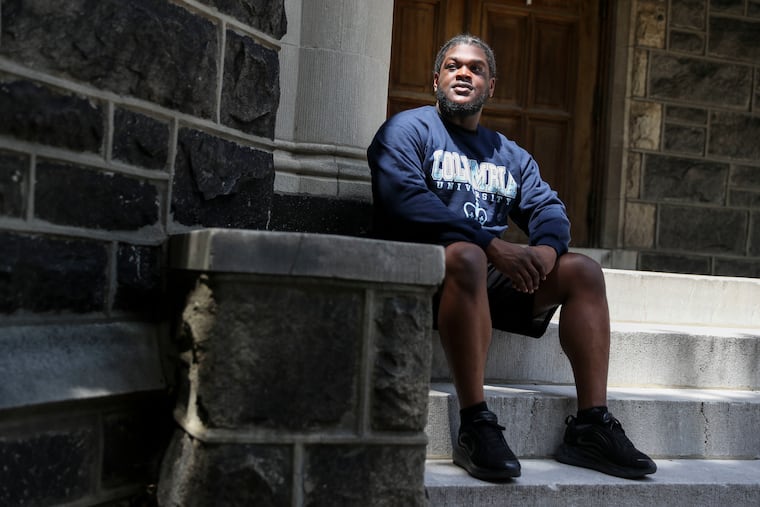 Clive Thompson Jr. sits outside the First United Methodist Church of Germantown, where his parents have been living in sanctuary since August 2018.
He was accepted to Columbia University, and has moved to New York City to begin studies, but is not eligible for federal aid because he is a DACA recipient.