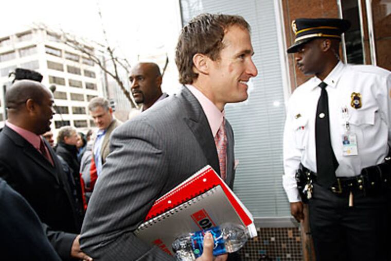 Saints quarterback Drew Brees is one of the 10 named plaintiffs in Brady v. NFL. (Alex Brandon/AP)