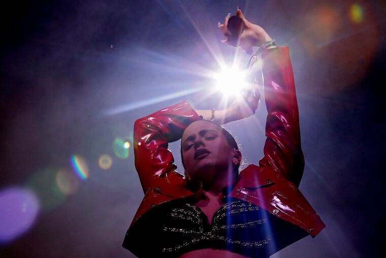 Spanish singer, songwriter, record producer and actress Rosalia Vila Tobella, known as Rosalia, performs on opening day at the Coachella Valley Music and Arts Festival on the Empire Polo Club grounds in Indio, Calif., on Friday, April 12, 2019.