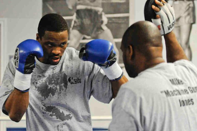 Undefeated contender Mike Jones , training at Joe Hand Boxing Gym, wants to supplant Bernard Hopkins as the next great Philly boxer.