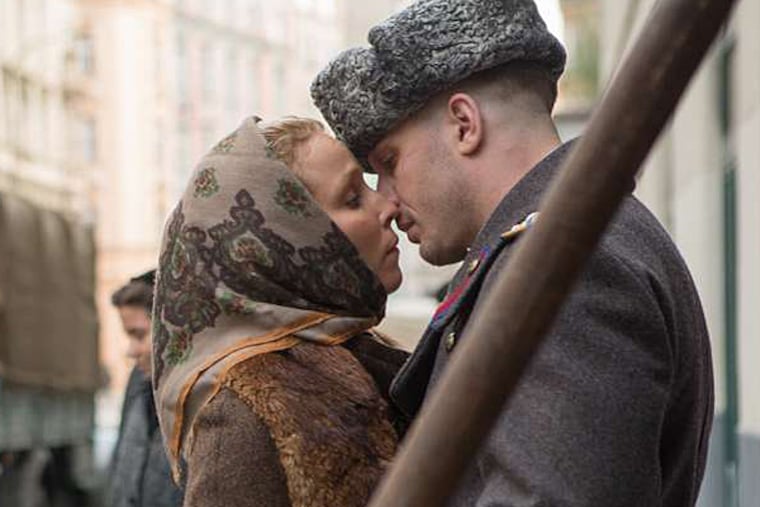 Raisa Demidov (Noomi Rapace) and Leo Demidov (Tom Hardy) in CHILD 44. Photo Credit: Larry Horricks (Credit: Larry Horricks / © 2013 Summit Entertainment, LLC)