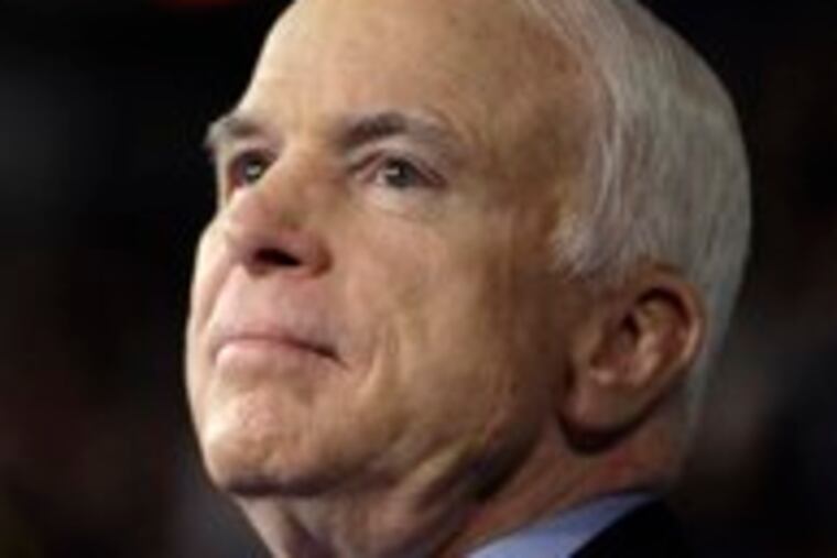 McCain in Hershey yesterday.