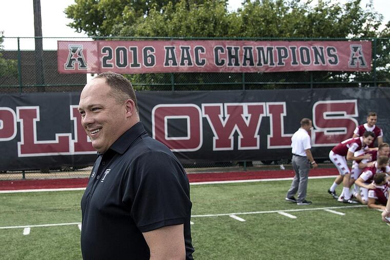 Temple head football coach Geoff Collins.