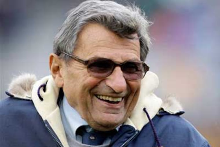Paterno denied knowing anything about a campus police investigation of Sandusky for another allegation in 1998.(AP Photo/Carolyn Kaster, File)