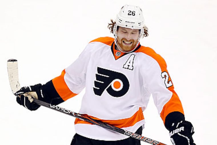 The NHL suspended Claude Giroux one game after his high hit on New Jersey's Dainius Zubrus in Game 4. (Yong Kim/Staff Photographer)