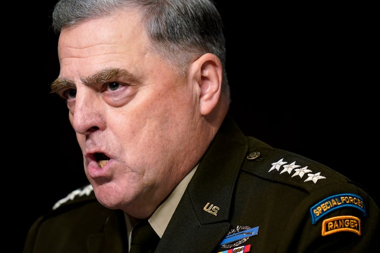 Chairman of the Joint Chiefs of Staff Gen. Mark Milley speaks during a Senate Armed Services Committee hearing on the conclusion of military operations in Afghanistan and plans for future counterterrorism operations, Tuesday, Sept. 28, 2021, on Capitol Hill in Washington.