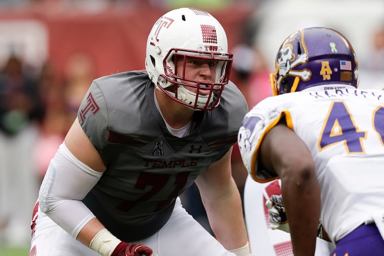 Junior Adam Klein will start at right guard for Temple in Saturday's opener at Navy.
