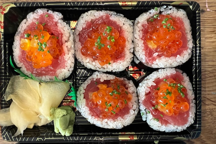 Delivery sushi from Royal Izakaya.