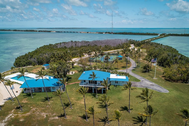 A look at the rear of Terra's Key, a private island for sale in Islamorada.