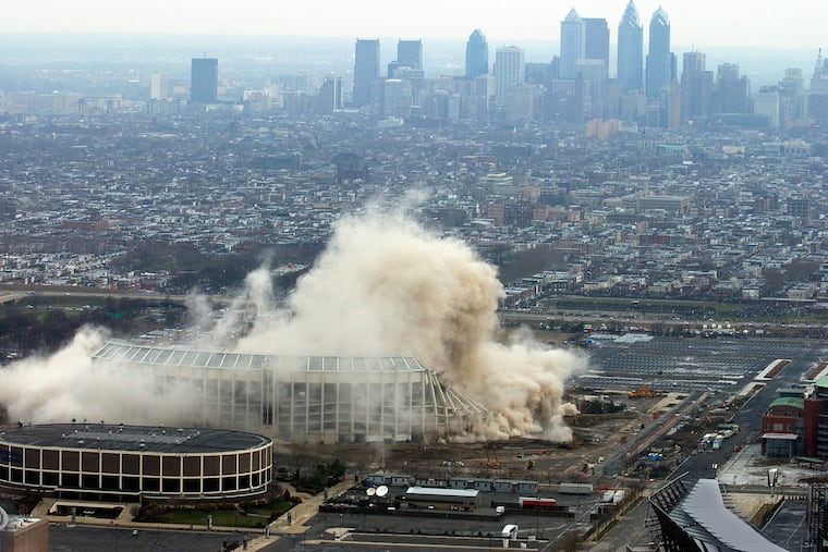 Veterans Stadium was imploded at 7 a.m. on Monday, March 21, 2004 and was reduced to rubble in just 62 seconds.