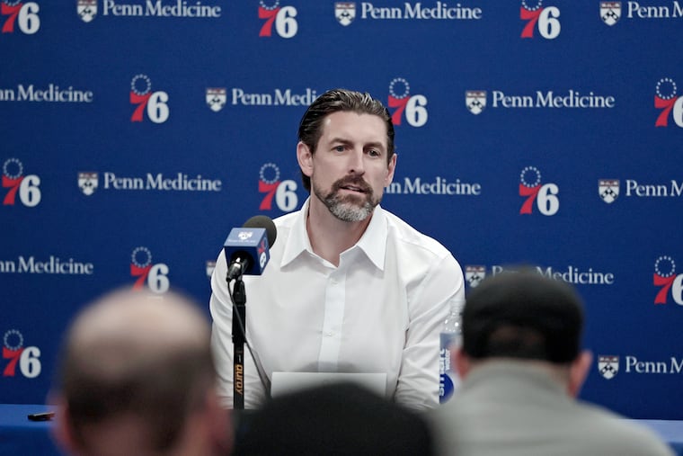 New Sixers president of basketball operations Mike Gansey says first-round pick Labaron Philon Jr., "fell into our lap."