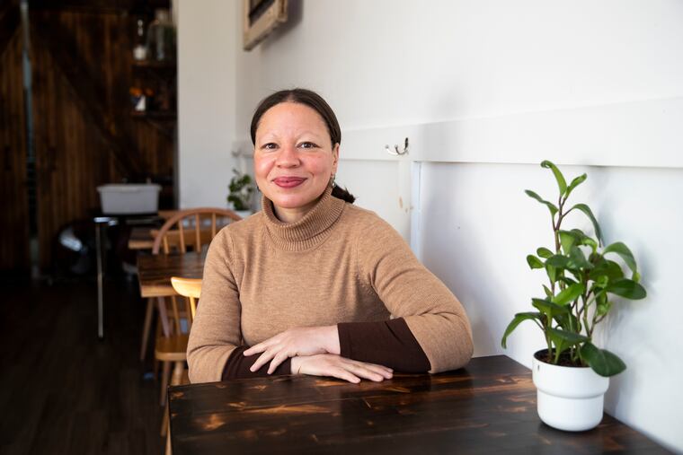 Owner Lizette Apy at Thunder Mug Cafe in the East Falls section of Philadelphia.