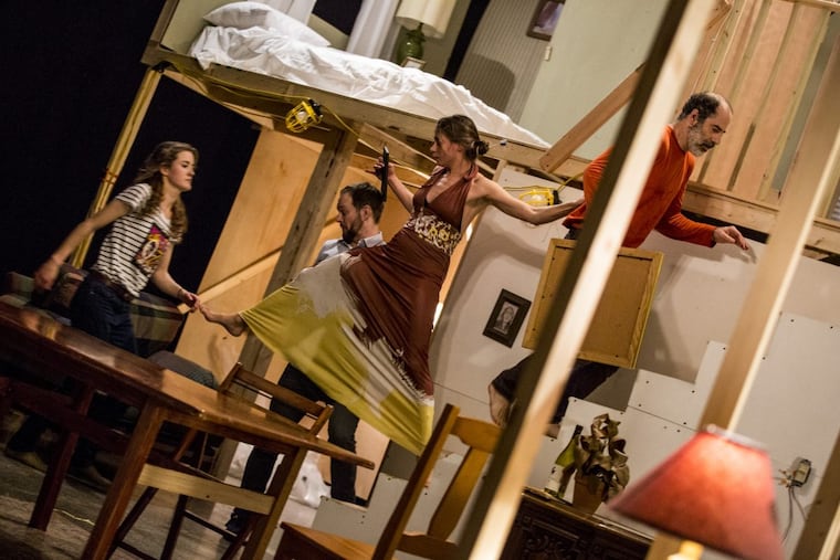 The cast of Geoff Sobelle and Steven Dufala’s HOME at the Philadelphia Fringe Festival.