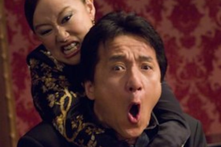 Arms and dangerous: Jackie Chan and Youki Kudoh . In "Rush 3," the women are mostly decorative.