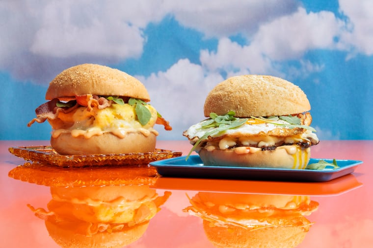 The Cheesy Beshy Sando and Rich Tita Sando from Baby’s Kusina and Market photographed in the Philadelphia Inquirer studio on Monday, June 9, 2025 in Philadelphia. Food styling by Emilie Fosnocht.