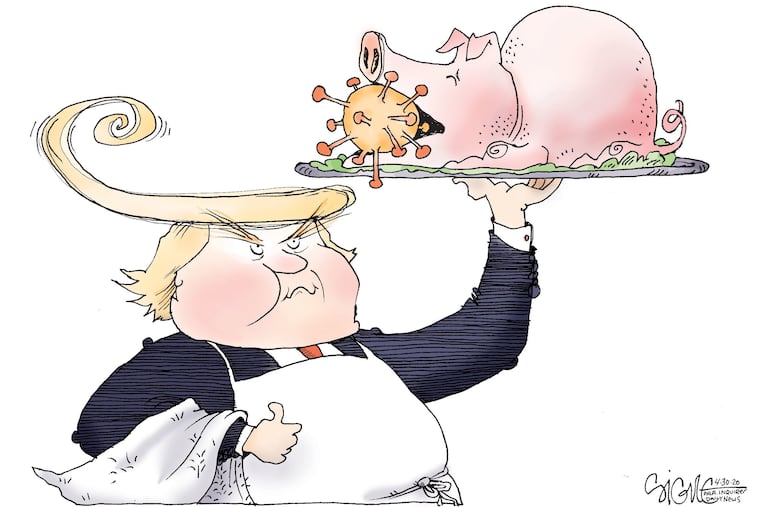 Donald Trump rescues meat processing plants.