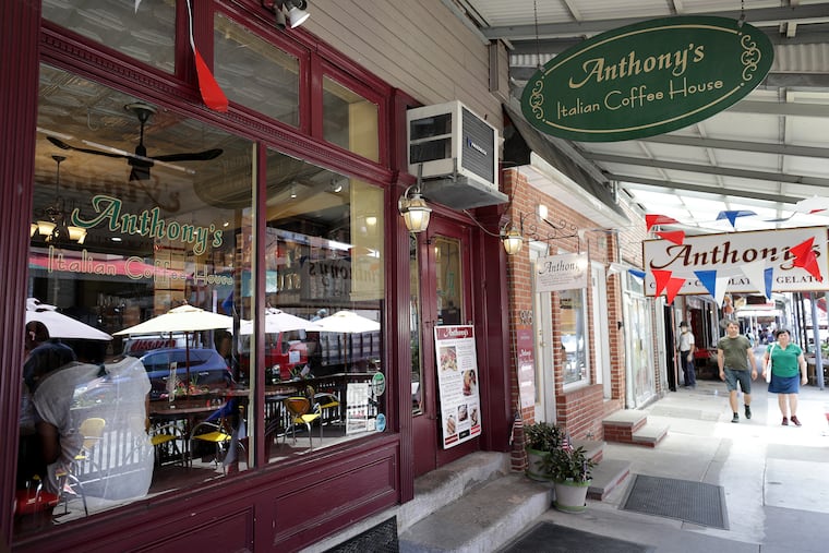 An exterior view of Anthony's Italian Coffee & Chocolate House, on July 2, 2019 in Philadelphia, PA. It is a fourth generation business at the Italian Market.