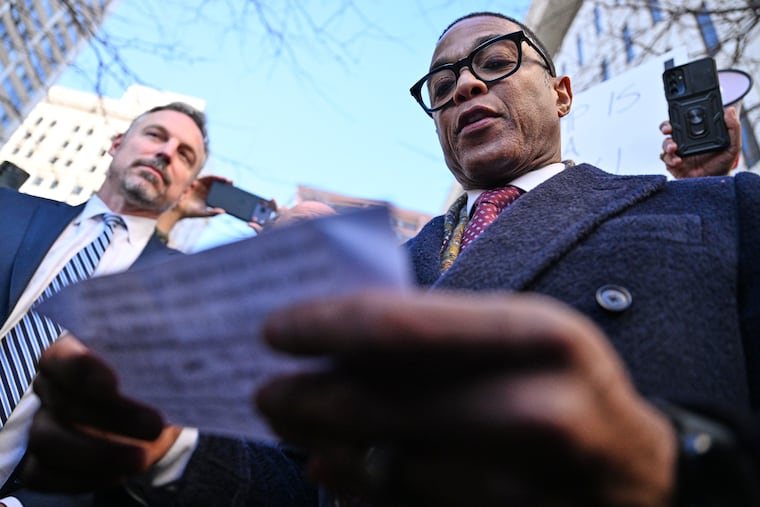 Journalist Don Lemon speaks to the media Friday outside the U.S. District Courthouse in St. Paul, Minn.