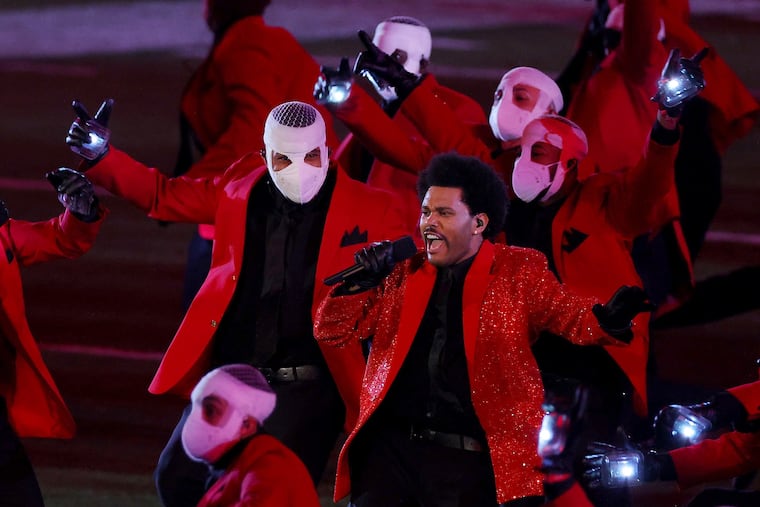The Weeknd performs at Super Bowl LV in Tampa, Florida in 2021. The Canadian singer with bring his After Hours Til Dawn tour to Lincoln Financial Field in South Philly on July 14. (Kevin C. Cox/Getty Images/TNS)