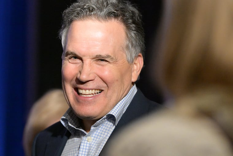 Republican Dave McCormick interacts with supporters in August. McCormick was declared the winner of the U.S. Senate race in Pennsylvania last week.