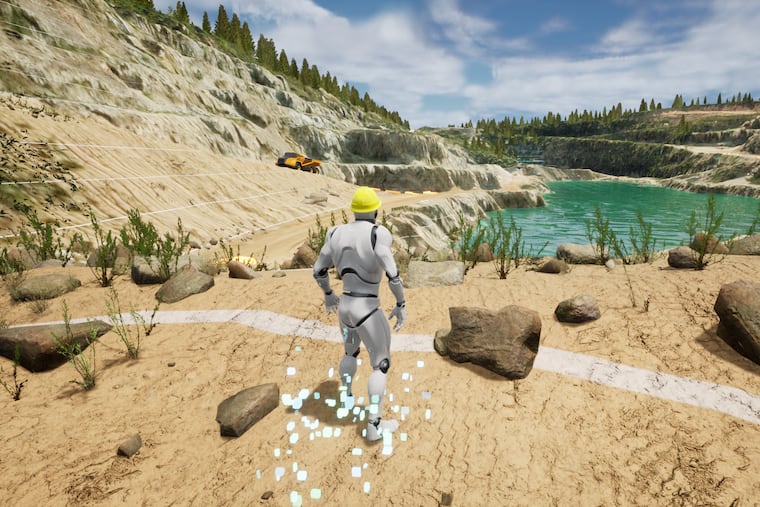 Conceptual model of a construction site in the metaverse.