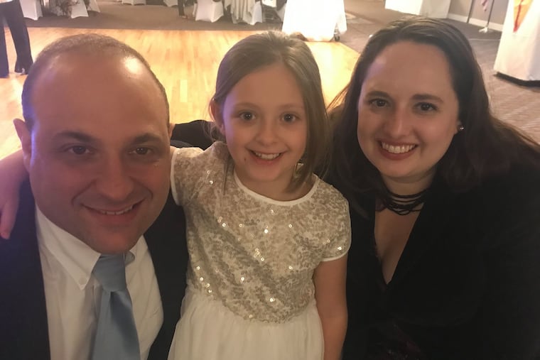 Gregg Sangillo with his daughter, Monica, and wife, Chanin Knight.