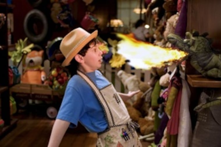 Zach Mills as a young customer is startled when the toy store - prone to mood swings - has a temper tantrum.