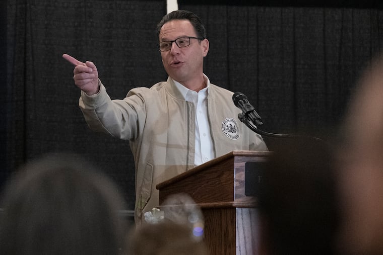 Pennsylvania Gov. Josh Shapiro speaks during the Pennsylvania Farm Show in Harrisburg, Pa., on Jan. 14, 2026.