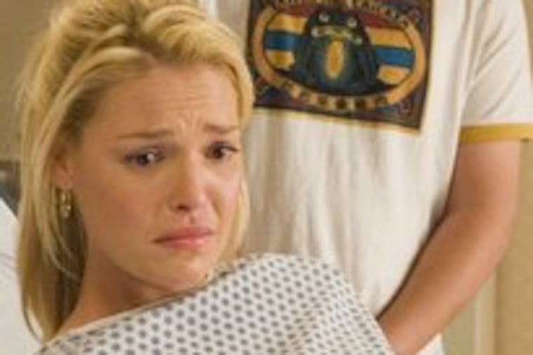 "Knocked Up" : Katherine Heigl and Seth Rogen are an old-fashioned mismatch.