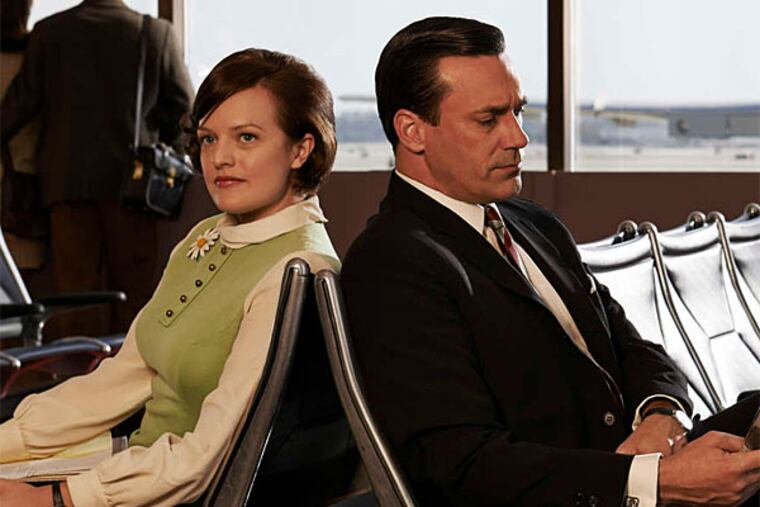 Elisabeth Moss and Jon Hamm of "Mad Men."