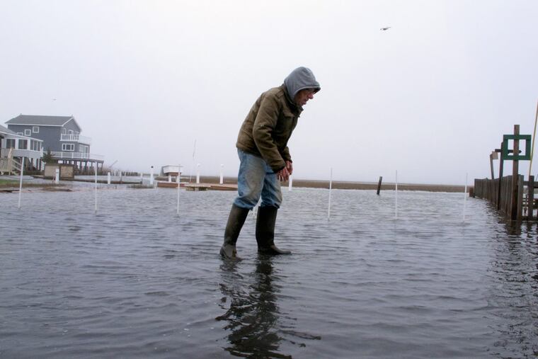 This home in Manahawkin, N.J., was surrounded by water after only a moderate storm in March. Things could be a lot worse this season, according to a report by the National Oceanic and Atmospheric Administration.